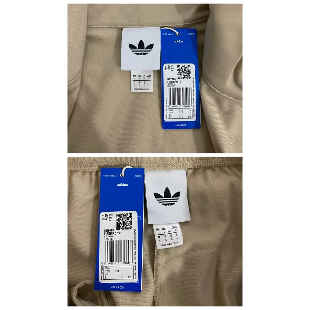 Adidas Originals Classics Firebird Tracksuit Stone Khaki Black Size L